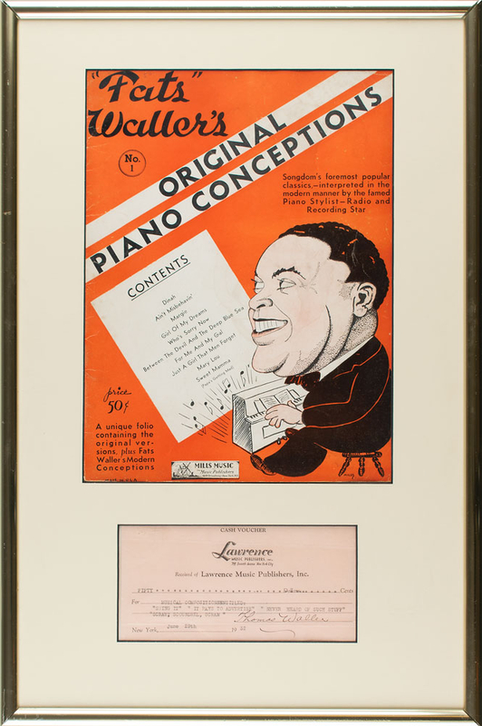 Lot 950 Fats Waller Signed Document