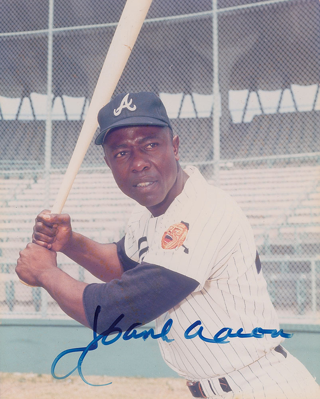 Lot 1304 Hank Aaron Signed Photograph