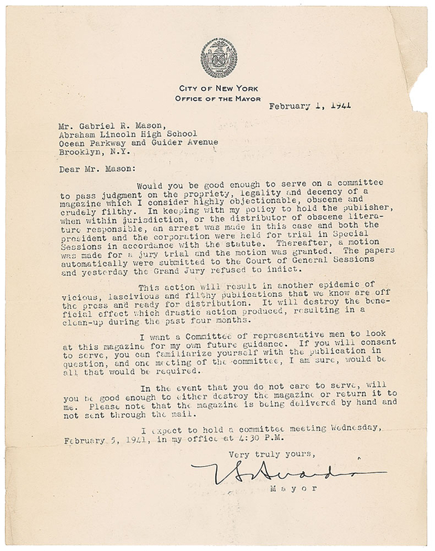 Lot 308 Fiorello LaGuardia