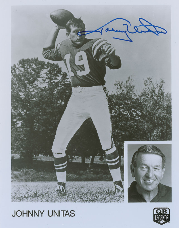 Lot 1358 Johnny Unitas Signed Photograph