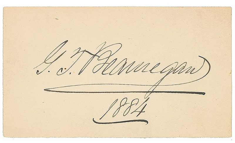 Lot 399 P. G. T. Beauregard Signature