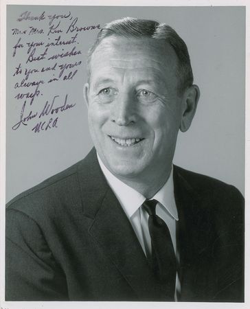 Lot #1364 John Wooden Signed Photograph - Image 1