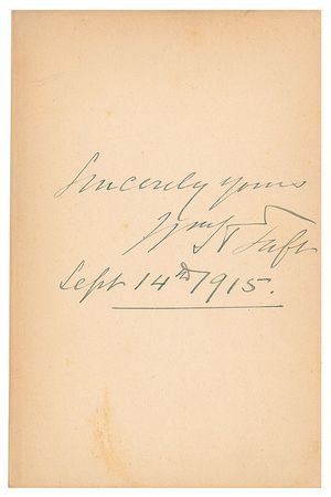 Lot #31 William H. Taft Book - Image 2