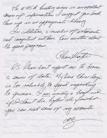 Lot #497 Chris Kraft: On missions that 'would have been'?