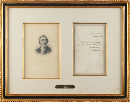 Lot #742 William Makepeace Thackeray Handwritten Letter Signed - Image 1