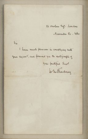 Lot #742 William Makepeace Thackeray Handwritten Letter Signed - Image 2