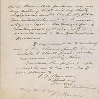 Lot #152 P. T. Barnum: Barnum opens his 