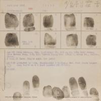 Lot #224 Jack Ruby: Original signed fingerprint card with mug shot from Ruby?s 1954 arrest - Image 1
