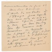 Lot #925 Charles-Marie Widor Handwritten Letter Signed - Image 1