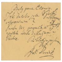 Lot #768 AntonÃ­n DvorÃ¡k: Dvorak to the copyist at Prague's National Theatre - Image 1