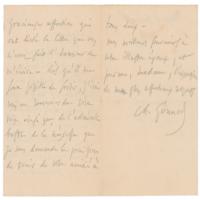 Lot #867 Charles Gounod Handwritten Letter Signed - Image 2