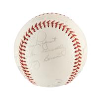 Lot #1349 NY Yankees: HOFers and Stars with DiMaggio and Berra Baseball - Image 3