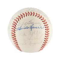 Lot #1349 NY Yankees: HOFers and Stars with DiMaggio and Berra Baseball - Image 4