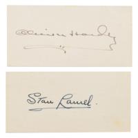 Lot #1085 Laurel and Hardy Signatures - Image 1