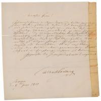 Lot #777 Albert Lortzing Handwritten Letter Signed - Image 1