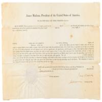 Lot #4 James Madison and James Monroe Signed Document - Image 1