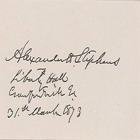 Lot #379 Alexander Stephens - Image 1