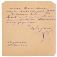 Lot #922 Cosima Wagner Handwritten Letter Signed - Image 2
