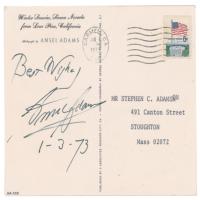 Lot #581 Ansel Adams Postcard - Image 1