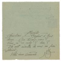 Lot #791 Erik Satie Handwritten Letter Signed - Image 1