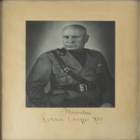 Lot #317 Benito Mussolini Signed Photograph - Image 1