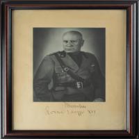 Lot #317 Benito Mussolini Signed Photograph - Image 2