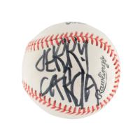 Lot #827 Grateful Dead: Garcia and Weir: Rare baseball signed by the Dead's Garcia and Weir - Image 1