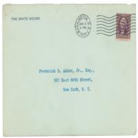 Lot #38 Franklin D. Roosevelt: FDR withholds some galley proofs 