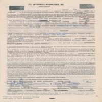 Lot #1022 Frank Zappa Signed Document - Image 1