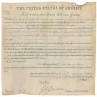 Lot #6 John Quincy Adams Signed Document - Image 1