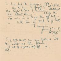 Lot #672 Beatrix Potter: The author of 'Peter Rabbit' anticipates a lengthy war: 
