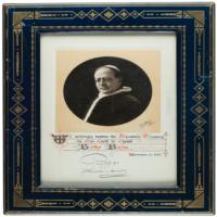 Lot #189 Pope Pius XI Signed Document - Image 2