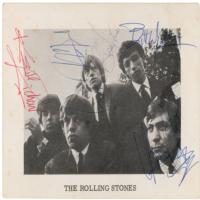 Lot #836 Rolling Stones: Fully-signed 1964 Decca promo card - Image 1