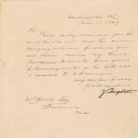 Lot #14 Zachary Taylor: Taylor accepts a signed