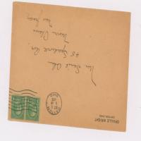 Lot #472 Orville Wright: Classic signed image of man's first flight, with original mailing envelope - Image 2