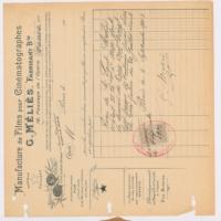 Lot #1089 Georges Méliès: Rare receipt from the French filmmaking pioneer - Image 1