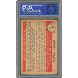Lot #4004  1953 Bowman Color #59 Mickey Mantle - PSA NM-MT 8 - Image 2