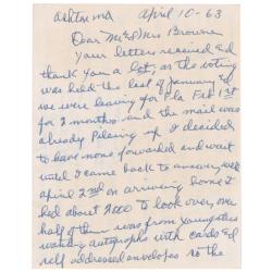 Lot #4089 Sam Rice Signed 1926 Spalding Champions Card and Autograph Letter Signed - Image 1