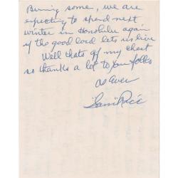 Lot #4089 Sam Rice Signed 1926 Spalding Champions Card and Autograph Letter Signed - Image 3