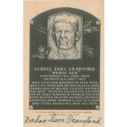 Lot #4043 'Wahoo' Sam Crawford Signed HOF Card - Image 1
