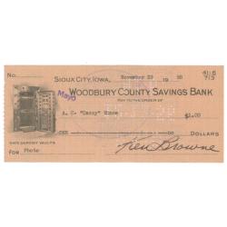 Lot #4115 Dazzy Vance Signed Check - Image 2