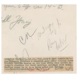 Lot #4134 Joe DiMaggio and Marilyn Monroe Original Photograph - Image 2