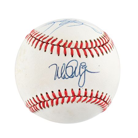 Lot #4078 Mark McGwire and Sammy Sosa Signed Baseball - Image 1