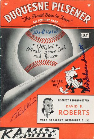 Lot #4119 Honus Wagner Signed Program - Image 1