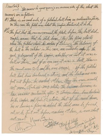 Lot #4063 Bill Klem Autograph Letter Signed - Image 1