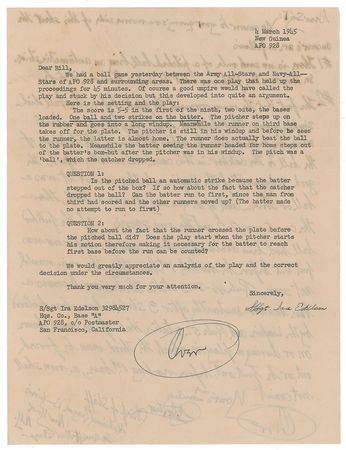 Lot #4063 Bill Klem Autograph Letter Signed - Image 2