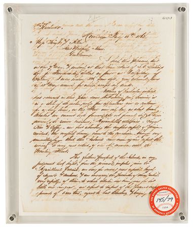 Lot #4028 Alexander Cartwright Press Copy Letter - Image 1