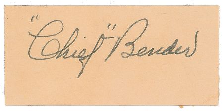 Lot #4023 Chief Bender Signature