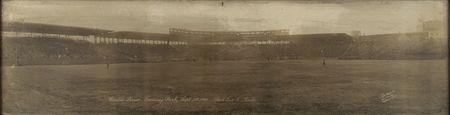 Lot #4136 Harry Frazee's 1918 Fenway Park World Series Panoramic Photograph - Image 1