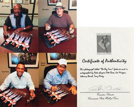 Lot #4269  Cincinnati Reds: Rose, Bench, Perez, and Morgan - Image 2